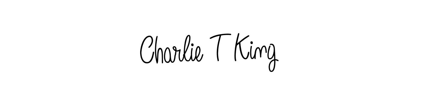 The best way (Angelique-Rose-font-FFP) to make a short signature is to pick only two or three words in your name. The name Charlie T King include a total of six letters. For converting this name. Charlie T King signature style 5 images and pictures png