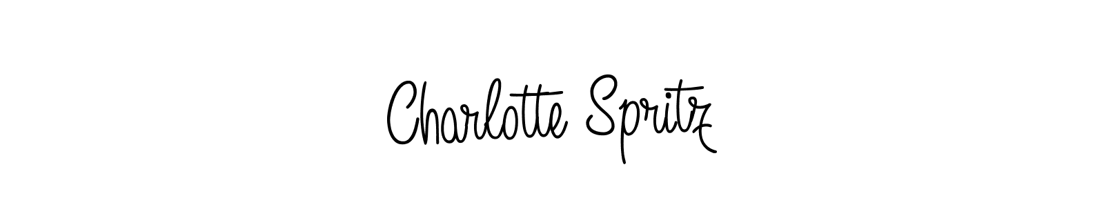Make a beautiful signature design for name Charlotte Spritz. With this signature (Angelique-Rose-font-FFP) style, you can create a handwritten signature for free. Charlotte Spritz signature style 5 images and pictures png