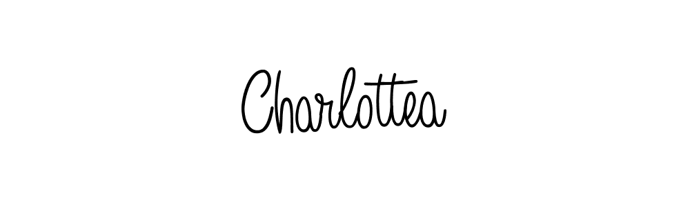 How to make Charlottea name signature. Use Angelique-Rose-font-FFP style for creating short signs online. This is the latest handwritten sign. Charlottea signature style 5 images and pictures png