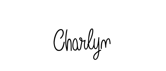 Make a beautiful signature design for name Charlyn. With this signature (Angelique-Rose-font-FFP) style, you can create a handwritten signature for free. Charlyn signature style 5 images and pictures png