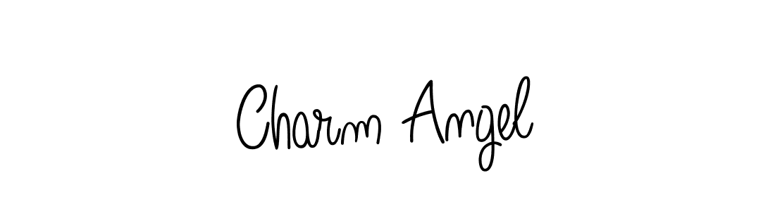 How to make Charm Angel name signature. Use Angelique-Rose-font-FFP style for creating short signs online. This is the latest handwritten sign. Charm Angel signature style 5 images and pictures png