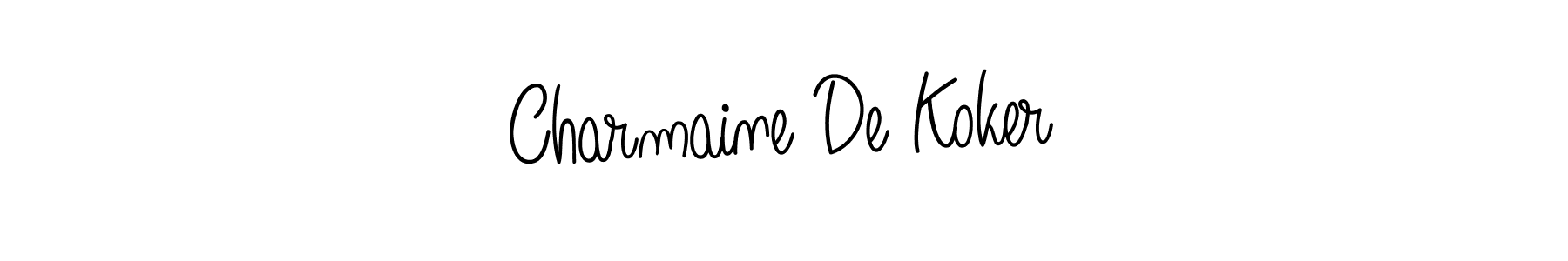 Check out images of Autograph of Charmaine De Koker name. Actor Charmaine De Koker Signature Style. Angelique-Rose-font-FFP is a professional sign style online. Charmaine De Koker signature style 5 images and pictures png