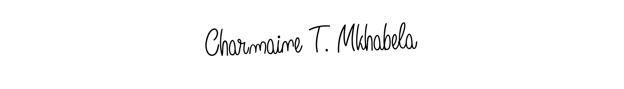 Design your own signature with our free online signature maker. With this signature software, you can create a handwritten (Angelique-Rose-font-FFP) signature for name Charmaine T. Mkhabela. Charmaine T. Mkhabela signature style 5 images and pictures png