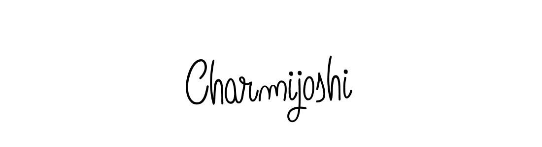 Design your own signature with our free online signature maker. With this signature software, you can create a handwritten (Angelique-Rose-font-FFP) signature for name Charmijoshi. Charmijoshi signature style 5 images and pictures png