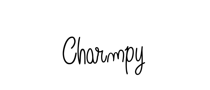 Use a signature maker to create a handwritten signature online. With this signature software, you can design (Angelique-Rose-font-FFP) your own signature for name Charmpy. Charmpy signature style 5 images and pictures png