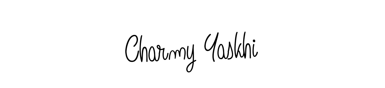 How to make Charmy Yaskhi signature? Angelique-Rose-font-FFP is a professional autograph style. Create handwritten signature for Charmy Yaskhi name. Charmy Yaskhi signature style 5 images and pictures png