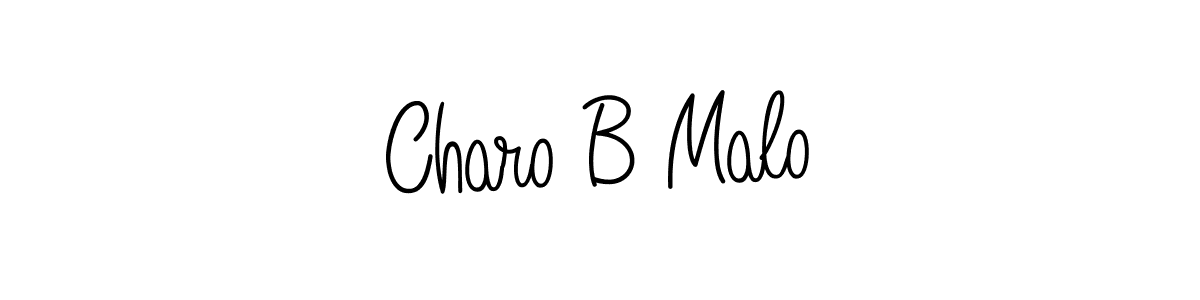 You should practise on your own different ways (Angelique-Rose-font-FFP) to write your name (Charo B Malo) in signature. don't let someone else do it for you. Charo B Malo signature style 5 images and pictures png