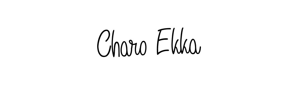 Charo Ekka stylish signature style. Best Handwritten Sign (Angelique-Rose-font-FFP) for my name. Handwritten Signature Collection Ideas for my name Charo Ekka. Charo Ekka signature style 5 images and pictures png