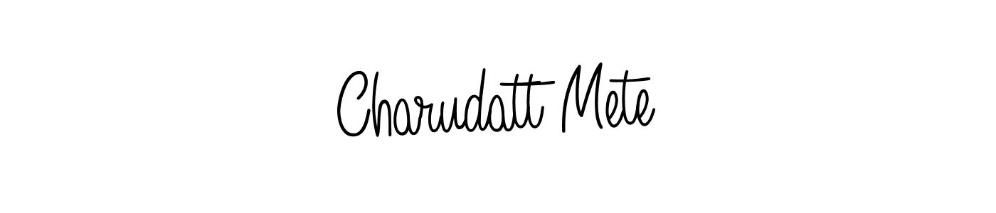 Also we have Charudatt Mete name is the best signature style. Create professional handwritten signature collection using Angelique-Rose-font-FFP autograph style. Charudatt Mete signature style 5 images and pictures png