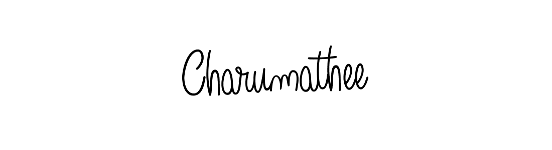 Use a signature maker to create a handwritten signature online. With this signature software, you can design (Angelique-Rose-font-FFP) your own signature for name Charumathee. Charumathee signature style 5 images and pictures png