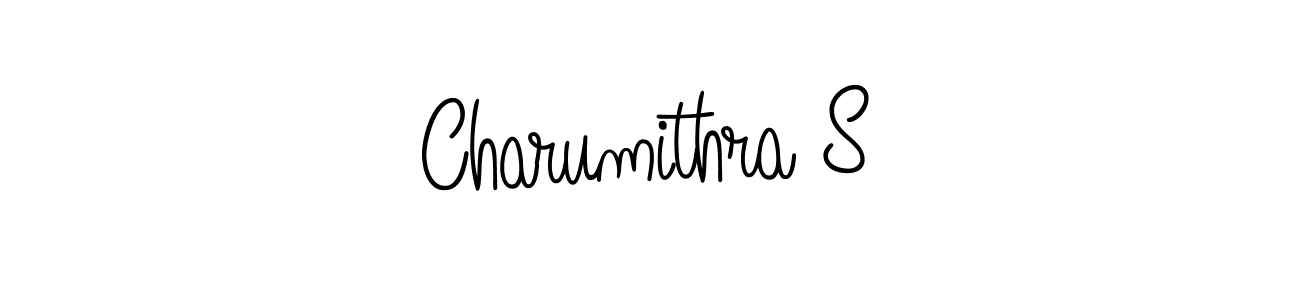 Angelique-Rose-font-FFP is a professional signature style that is perfect for those who want to add a touch of class to their signature. It is also a great choice for those who want to make their signature more unique. Get Charumithra S name to fancy signature for free. Charumithra S signature style 5 images and pictures png