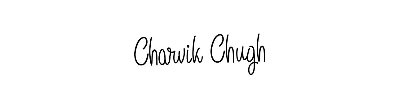 Charvik Chugh stylish signature style. Best Handwritten Sign (Angelique-Rose-font-FFP) for my name. Handwritten Signature Collection Ideas for my name Charvik Chugh. Charvik Chugh signature style 5 images and pictures png