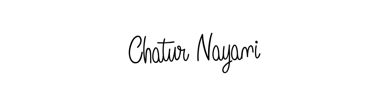 You should practise on your own different ways (Angelique-Rose-font-FFP) to write your name (Chatur Nayani) in signature. don't let someone else do it for you. Chatur Nayani signature style 5 images and pictures png