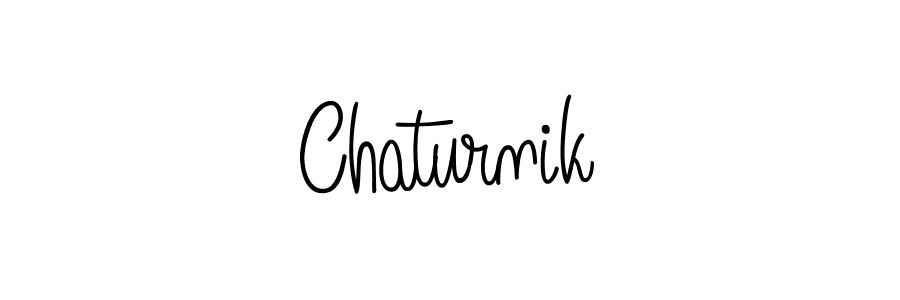 Make a beautiful signature design for name Chaturnik. With this signature (Angelique-Rose-font-FFP) style, you can create a handwritten signature for free. Chaturnik signature style 5 images and pictures png