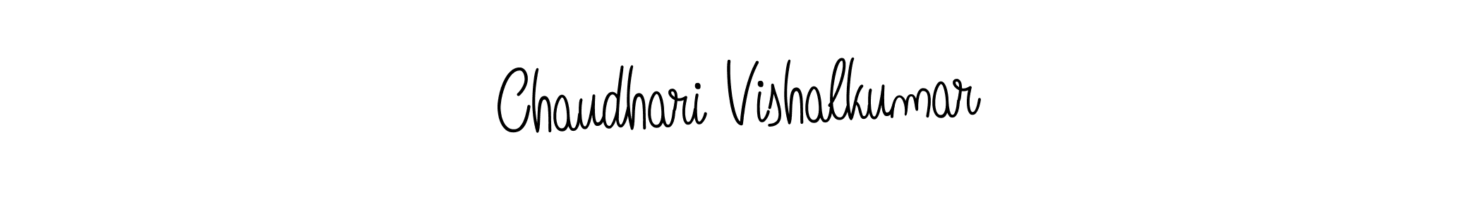 Make a beautiful signature design for name Chaudhari Vishalkumar. With this signature (Angelique-Rose-font-FFP) style, you can create a handwritten signature for free. Chaudhari Vishalkumar signature style 5 images and pictures png