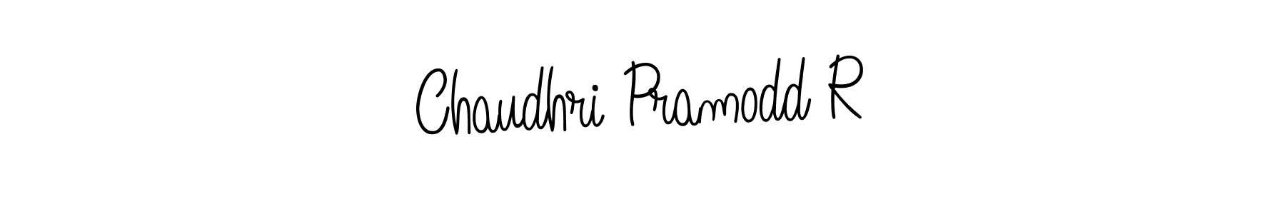 Use a signature maker to create a handwritten signature online. With this signature software, you can design (Angelique-Rose-font-FFP) your own signature for name Chaudhri Pramodd R. Chaudhri Pramodd R signature style 5 images and pictures png