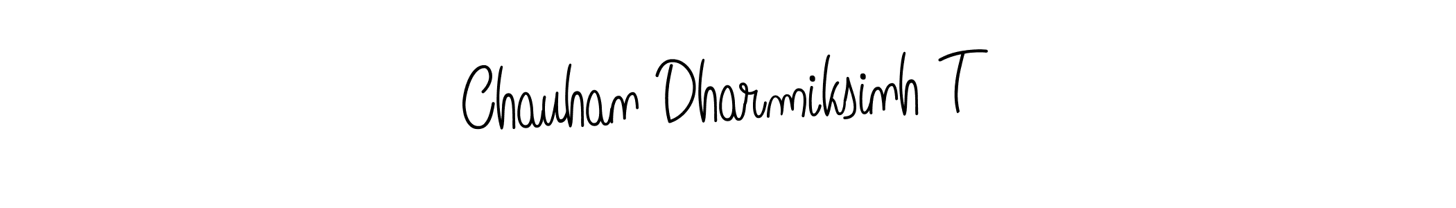 Design your own signature with our free online signature maker. With this signature software, you can create a handwritten (Angelique-Rose-font-FFP) signature for name Chauhan Dharmiksinh T. Chauhan Dharmiksinh T signature style 5 images and pictures png