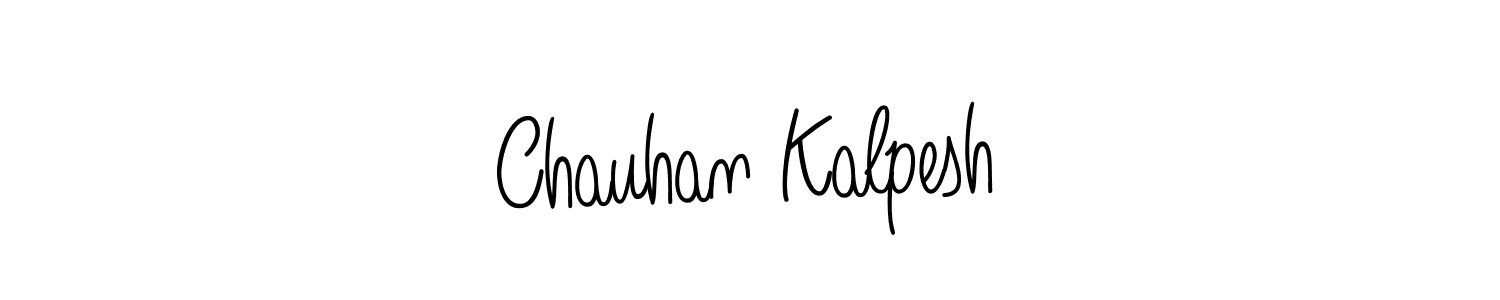 The best way (Angelique-Rose-font-FFP) to make a short signature is to pick only two or three words in your name. The name Chauhan Kalpesh include a total of six letters. For converting this name. Chauhan Kalpesh signature style 5 images and pictures png