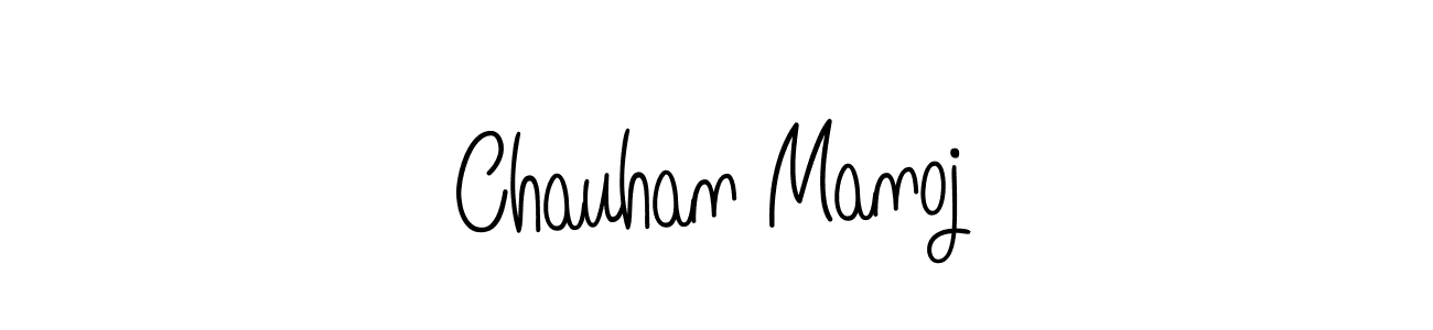 Use a signature maker to create a handwritten signature online. With this signature software, you can design (Angelique-Rose-font-FFP) your own signature for name Chauhan Manoj. Chauhan Manoj signature style 5 images and pictures png