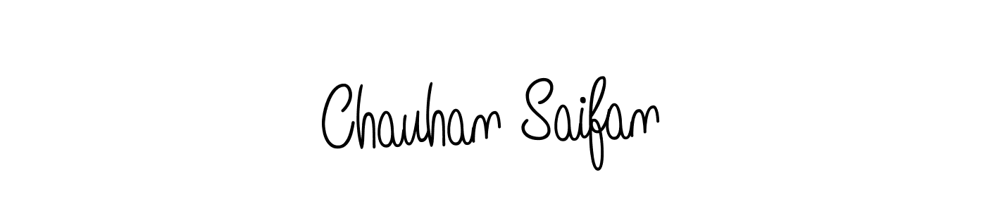 Use a signature maker to create a handwritten signature online. With this signature software, you can design (Angelique-Rose-font-FFP) your own signature for name Chauhan Saifan. Chauhan Saifan signature style 5 images and pictures png