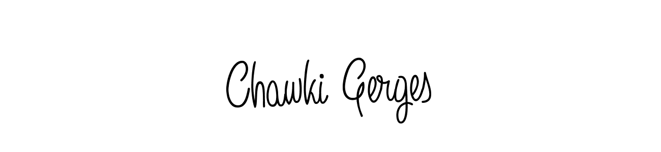 The best way (Angelique-Rose-font-FFP) to make a short signature is to pick only two or three words in your name. The name Chawki Gerges include a total of six letters. For converting this name. Chawki Gerges signature style 5 images and pictures png