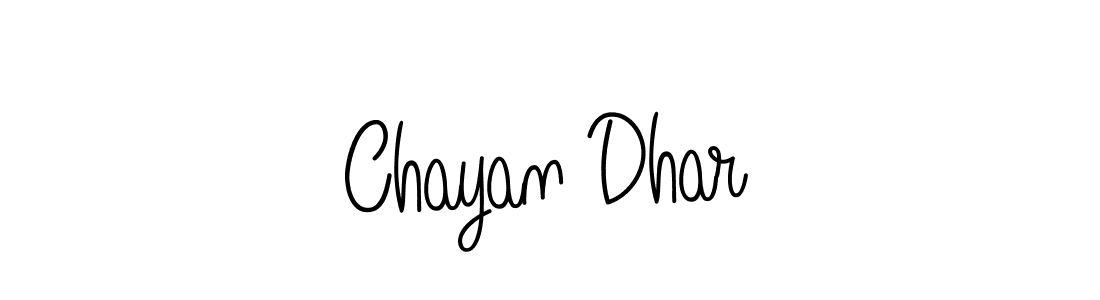 Use a signature maker to create a handwritten signature online. With this signature software, you can design (Angelique-Rose-font-FFP) your own signature for name Chayan Dhar. Chayan Dhar signature style 5 images and pictures png