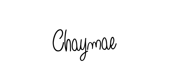 Use a signature maker to create a handwritten signature online. With this signature software, you can design (Angelique-Rose-font-FFP) your own signature for name Chaymae. Chaymae signature style 5 images and pictures png