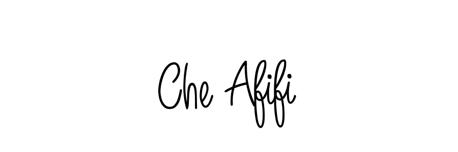 Make a beautiful signature design for name Che Afifi. With this signature (Angelique-Rose-font-FFP) style, you can create a handwritten signature for free. Che Afifi signature style 5 images and pictures png