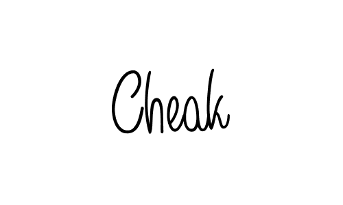 How to make Cheak signature? Angelique-Rose-font-FFP is a professional autograph style. Create handwritten signature for Cheak name. Cheak signature style 5 images and pictures png