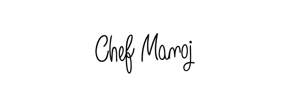 How to make Chef Manoj name signature. Use Angelique-Rose-font-FFP style for creating short signs online. This is the latest handwritten sign. Chef Manoj signature style 5 images and pictures png