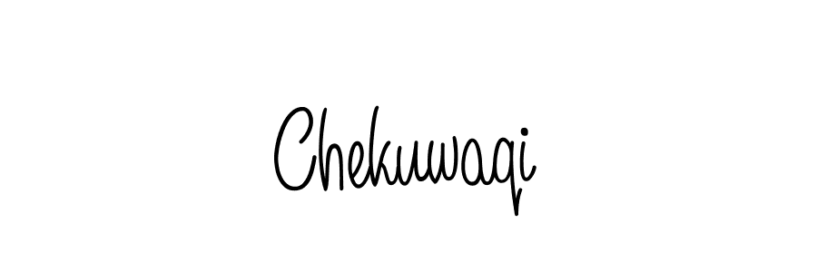 How to make Chekuwaqi name signature. Use Angelique-Rose-font-FFP style for creating short signs online. This is the latest handwritten sign. Chekuwaqi signature style 5 images and pictures png