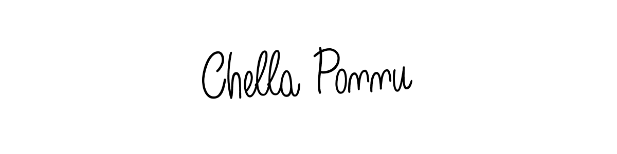 How to make Chella Ponnu signature? Angelique-Rose-font-FFP is a professional autograph style. Create handwritten signature for Chella Ponnu name. Chella Ponnu signature style 5 images and pictures png