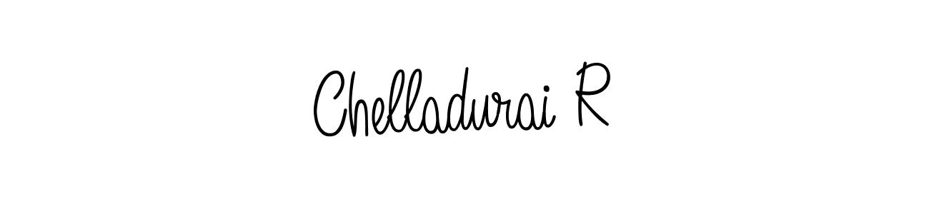 Use a signature maker to create a handwritten signature online. With this signature software, you can design (Angelique-Rose-font-FFP) your own signature for name Chelladurai R. Chelladurai R signature style 5 images and pictures png