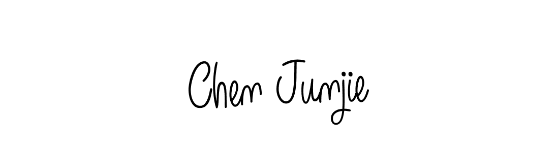 You should practise on your own different ways (Angelique-Rose-font-FFP) to write your name (Chen Junjie) in signature. don't let someone else do it for you. Chen Junjie signature style 5 images and pictures png