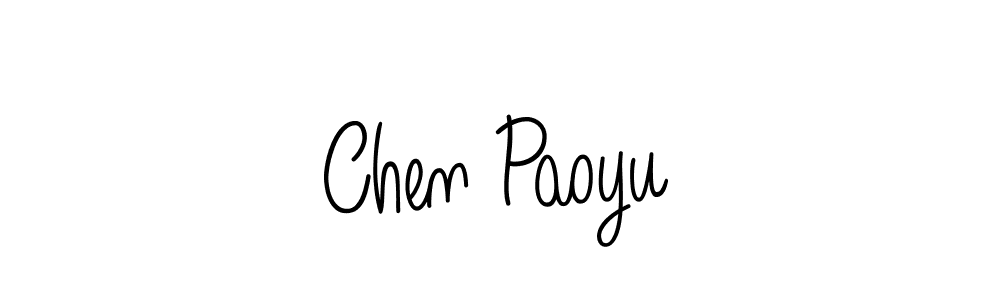 Use a signature maker to create a handwritten signature online. With this signature software, you can design (Angelique-Rose-font-FFP) your own signature for name Chen Paoyu. Chen Paoyu signature style 5 images and pictures png