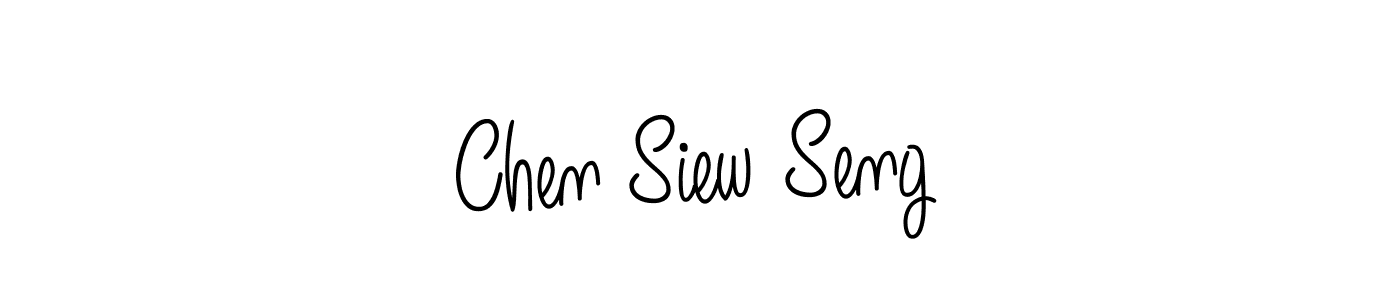 You should practise on your own different ways (Angelique-Rose-font-FFP) to write your name (Chen Siew Seng) in signature. don't let someone else do it for you. Chen Siew Seng signature style 5 images and pictures png