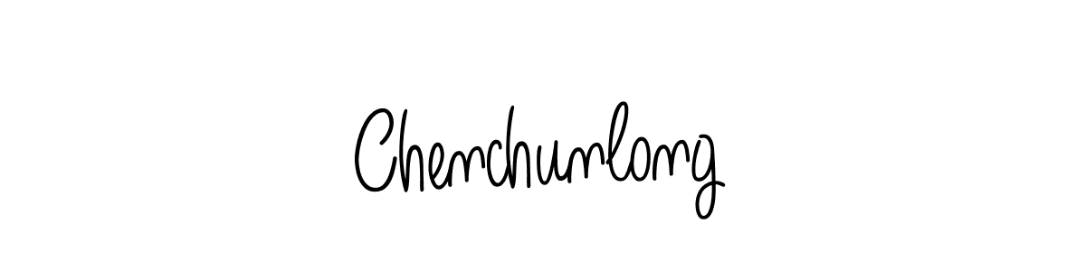 The best way (Angelique-Rose-font-FFP) to make a short signature is to pick only two or three words in your name. The name Chenchunlong include a total of six letters. For converting this name. Chenchunlong signature style 5 images and pictures png