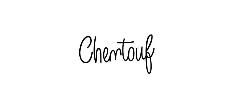 You should practise on your own different ways (Angelique-Rose-font-FFP) to write your name (Chentouf) in signature. don't let someone else do it for you. Chentouf signature style 5 images and pictures png