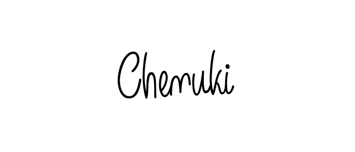The best way (Angelique-Rose-font-FFP) to make a short signature is to pick only two or three words in your name. The name Chenuki include a total of six letters. For converting this name. Chenuki signature style 5 images and pictures png