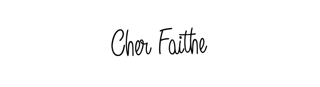 How to make Cher Faithe name signature. Use Angelique-Rose-font-FFP style for creating short signs online. This is the latest handwritten sign. Cher Faithe signature style 5 images and pictures png