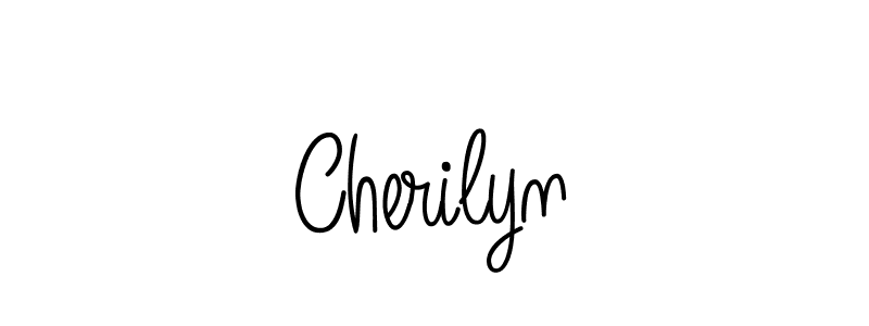 Make a beautiful signature design for name Cherilyn. With this signature (Angelique-Rose-font-FFP) style, you can create a handwritten signature for free. Cherilyn signature style 5 images and pictures png