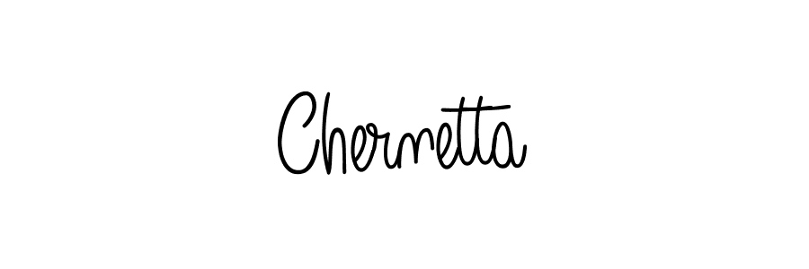 Make a beautiful signature design for name Chernetta. With this signature (Angelique-Rose-font-FFP) style, you can create a handwritten signature for free. Chernetta signature style 5 images and pictures png