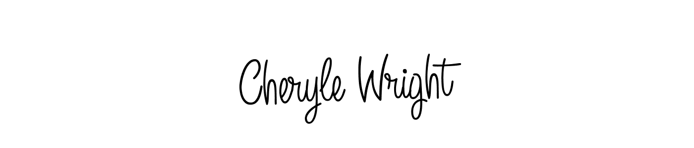 Use a signature maker to create a handwritten signature online. With this signature software, you can design (Angelique-Rose-font-FFP) your own signature for name Cheryle Wright. Cheryle Wright signature style 5 images and pictures png
