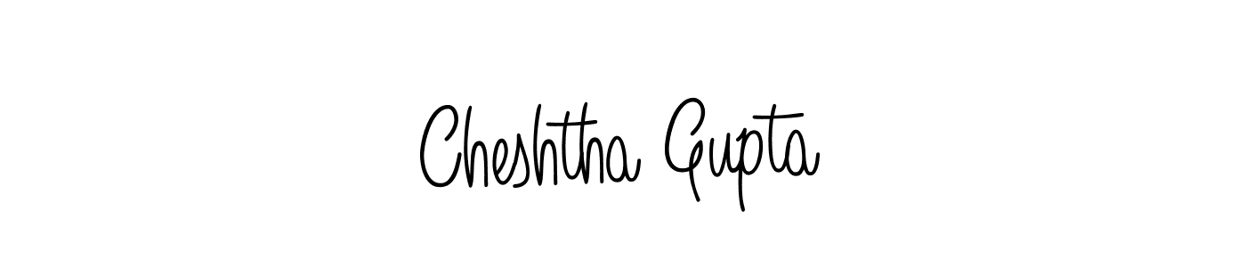 Use a signature maker to create a handwritten signature online. With this signature software, you can design (Angelique-Rose-font-FFP) your own signature for name Cheshtha Gupta. Cheshtha Gupta signature style 5 images and pictures png
