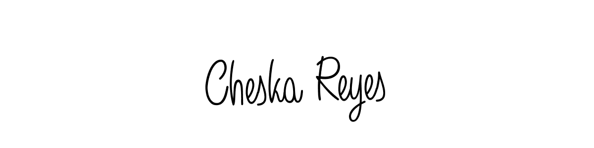 Create a beautiful signature design for name Cheska Reyes. With this signature (Angelique-Rose-font-FFP) fonts, you can make a handwritten signature for free. Cheska Reyes signature style 5 images and pictures png