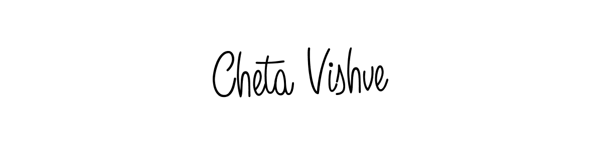 You should practise on your own different ways (Angelique-Rose-font-FFP) to write your name (Cheta Vishve) in signature. don't let someone else do it for you. Cheta Vishve signature style 5 images and pictures png