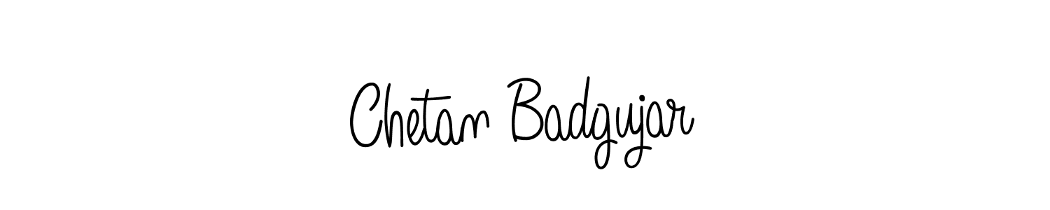 You should practise on your own different ways (Angelique-Rose-font-FFP) to write your name (Chetan Badgujar) in signature. don't let someone else do it for you. Chetan Badgujar signature style 5 images and pictures png