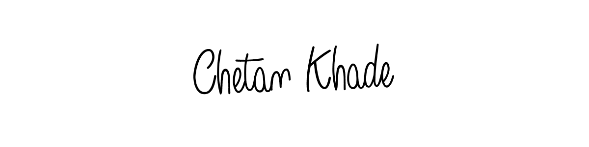 The best way (Angelique-Rose-font-FFP) to make a short signature is to pick only two or three words in your name. The name Chetan Khade include a total of six letters. For converting this name. Chetan Khade signature style 5 images and pictures png