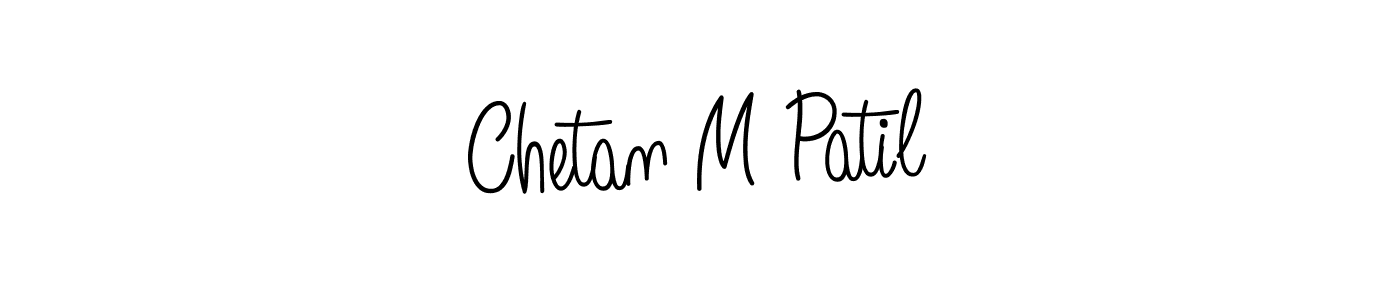 Chetan M Patil stylish signature style. Best Handwritten Sign (Angelique-Rose-font-FFP) for my name. Handwritten Signature Collection Ideas for my name Chetan M Patil. Chetan M Patil signature style 5 images and pictures png