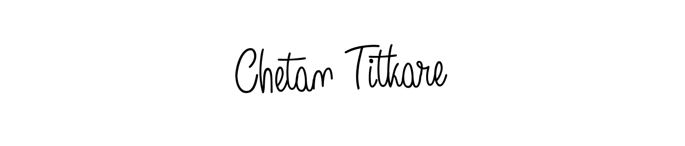 Use a signature maker to create a handwritten signature online. With this signature software, you can design (Angelique-Rose-font-FFP) your own signature for name Chetan Titkare. Chetan Titkare signature style 5 images and pictures png